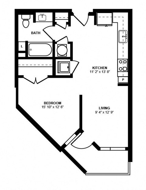 A1E_1 BD 1 Bath_648sqft.